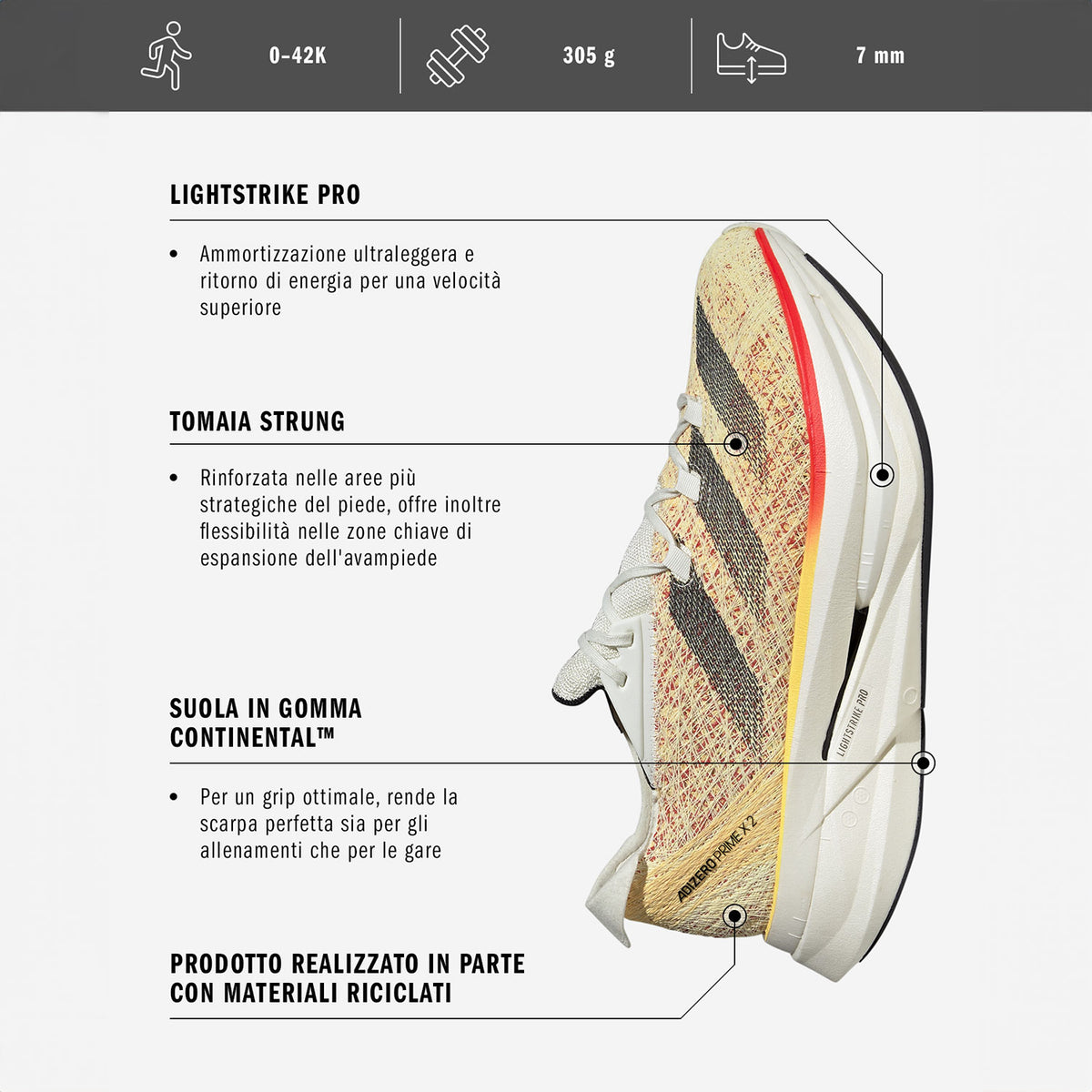 adidas adizero Prime X 2 STRUNG Ivory/Core Black/Spark